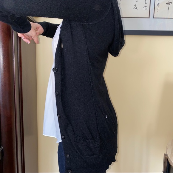 TALULA black button-up cardigan/hoodie (size XXS) - Picture 4 of 6